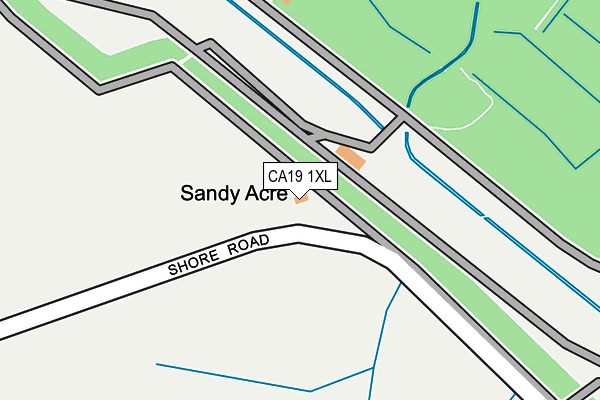 CA19 1XL map - OS OpenMap – Local (Ordnance Survey)