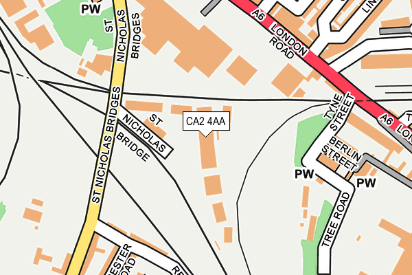 CA2 4AA map - OS OpenMap – Local (Ordnance Survey)