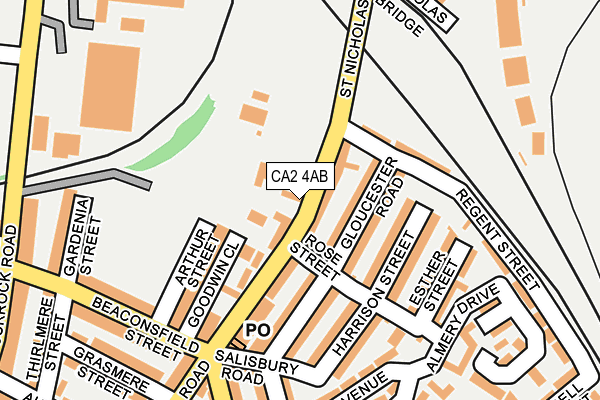 CA2 4AB map - OS OpenMap – Local (Ordnance Survey)