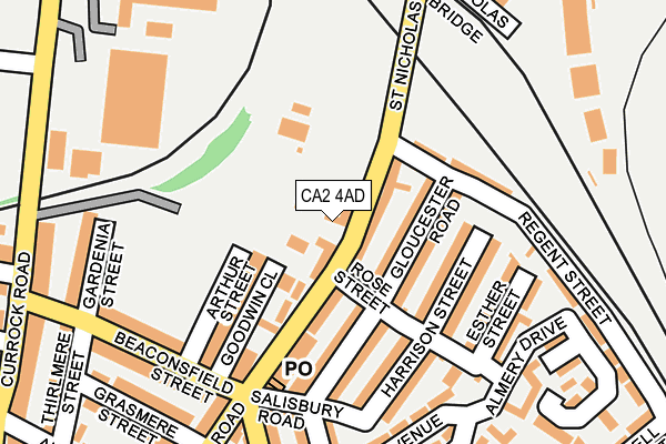 CA2 4AD map - OS OpenMap – Local (Ordnance Survey)
