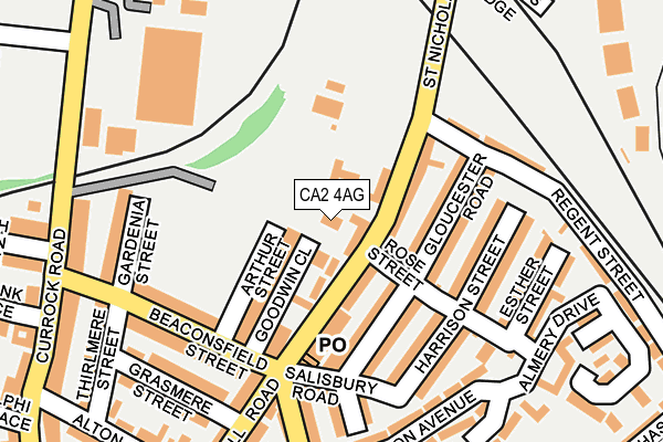 CA2 4AG map - OS OpenMap – Local (Ordnance Survey)