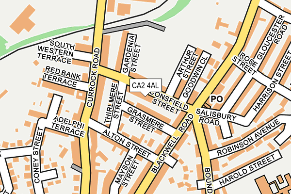 CA2 4AL map - OS OpenMap – Local (Ordnance Survey)