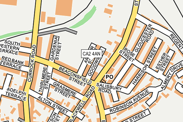 CA2 4AN map - OS OpenMap – Local (Ordnance Survey)
