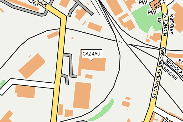 CA2 4AU map - OS OpenMap – Local (Ordnance Survey)