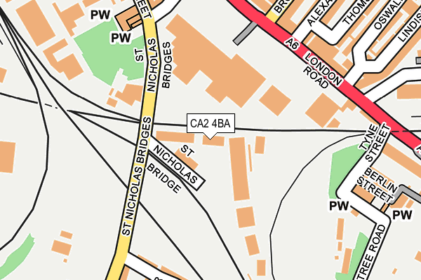 CA2 4BA map - OS OpenMap – Local (Ordnance Survey)
