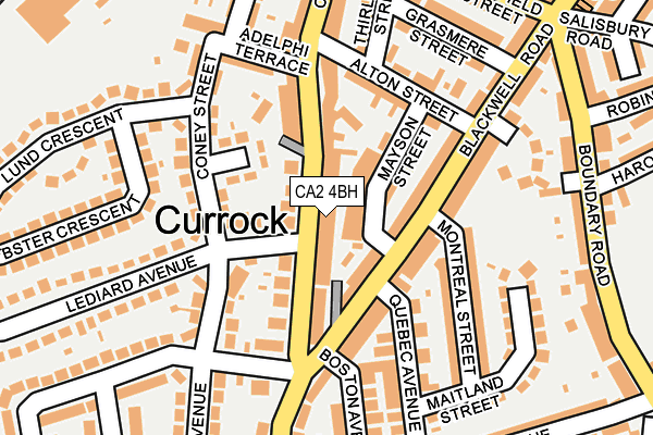 CA2 4BH map - OS OpenMap – Local (Ordnance Survey)