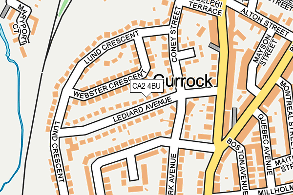 CA2 4BU map - OS OpenMap – Local (Ordnance Survey)