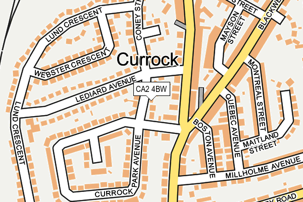 CA2 4BW map - OS OpenMap – Local (Ordnance Survey)