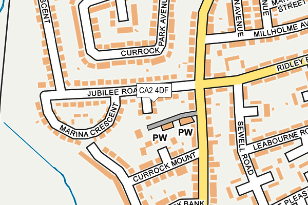 CA2 4DF map - OS OpenMap – Local (Ordnance Survey)