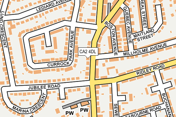 CA2 4DL map - OS OpenMap – Local (Ordnance Survey)