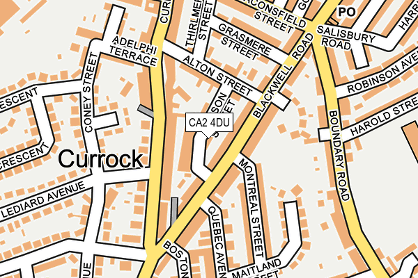 CA2 4DU map - OS OpenMap – Local (Ordnance Survey)