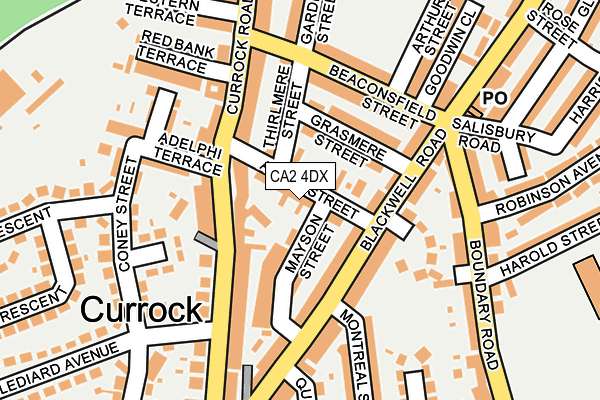 CA2 4DX map - OS OpenMap – Local (Ordnance Survey)