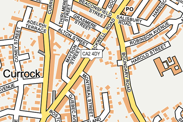CA2 4DY map - OS OpenMap – Local (Ordnance Survey)