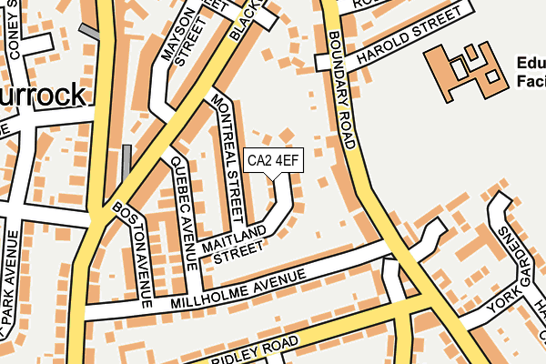 CA2 4EF map - OS OpenMap – Local (Ordnance Survey)