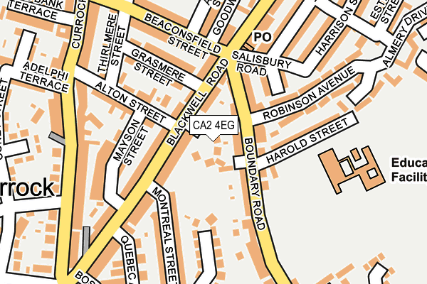 CA2 4EG map - OS OpenMap – Local (Ordnance Survey)