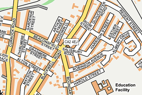 CA2 4EJ map - OS OpenMap – Local (Ordnance Survey)