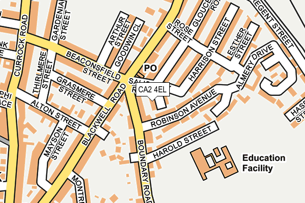 CA2 4EL map - OS OpenMap – Local (Ordnance Survey)