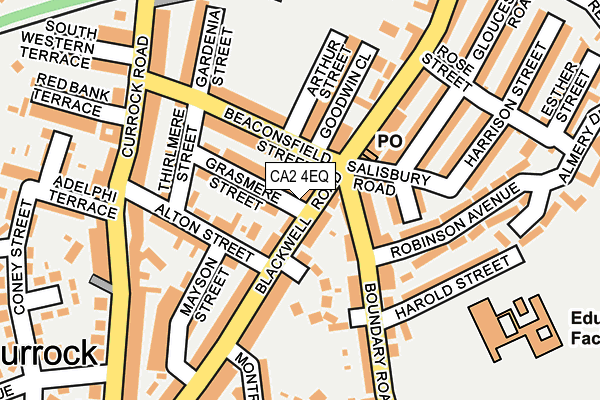 CA2 4EQ map - OS OpenMap – Local (Ordnance Survey)