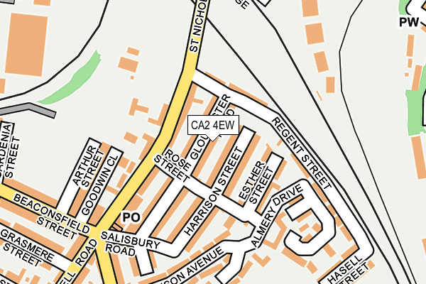 CA2 4EW map - OS OpenMap – Local (Ordnance Survey)