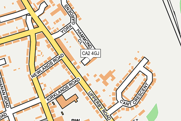CA2 4GJ map - OS OpenMap – Local (Ordnance Survey)
