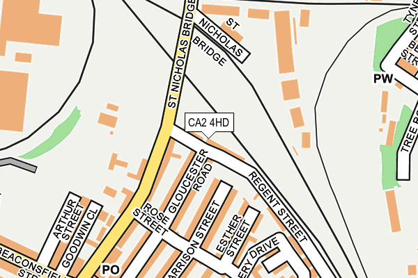 CA2 4HD map - OS OpenMap – Local (Ordnance Survey)