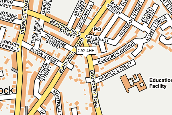 CA2 4HH map - OS OpenMap – Local (Ordnance Survey)