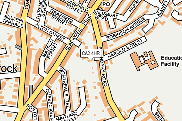 CA2 4HR map - OS OpenMap – Local (Ordnance Survey)