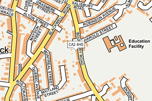 CA2 4HS map - OS OpenMap – Local (Ordnance Survey)