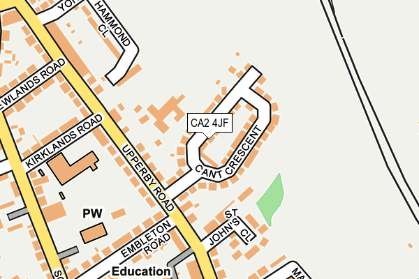 CA2 4JF map - OS OpenMap – Local (Ordnance Survey)