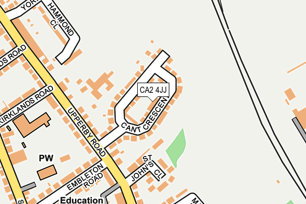 CA2 4JJ map - OS OpenMap – Local (Ordnance Survey)