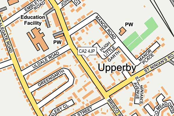 CA2 4JP map - OS OpenMap – Local (Ordnance Survey)