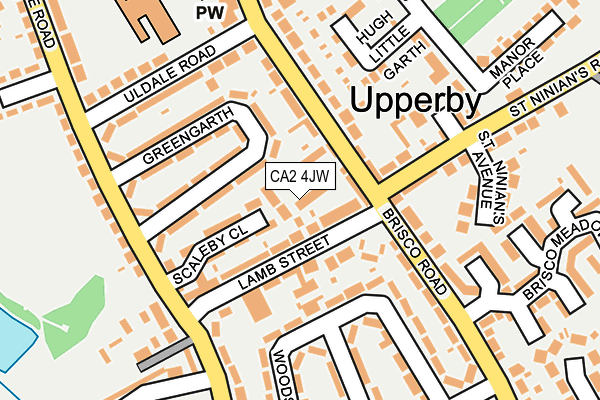 CA2 4JW map - OS OpenMap – Local (Ordnance Survey)