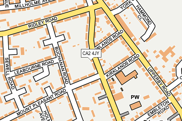 CA2 4JY map - OS OpenMap – Local (Ordnance Survey)