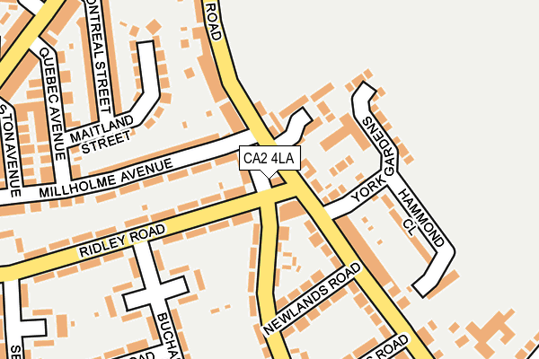 CA2 4LA map - OS OpenMap – Local (Ordnance Survey)