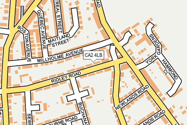 CA2 4LB map - OS OpenMap – Local (Ordnance Survey)