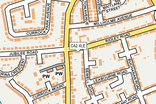 CA2 4LE map - OS OpenMap – Local (Ordnance Survey)
