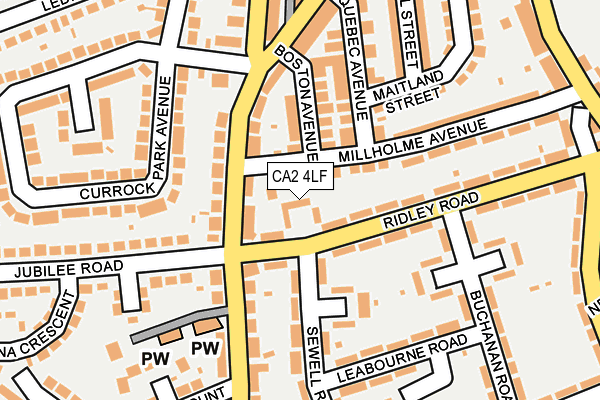 CA2 4LF map - OS OpenMap – Local (Ordnance Survey)