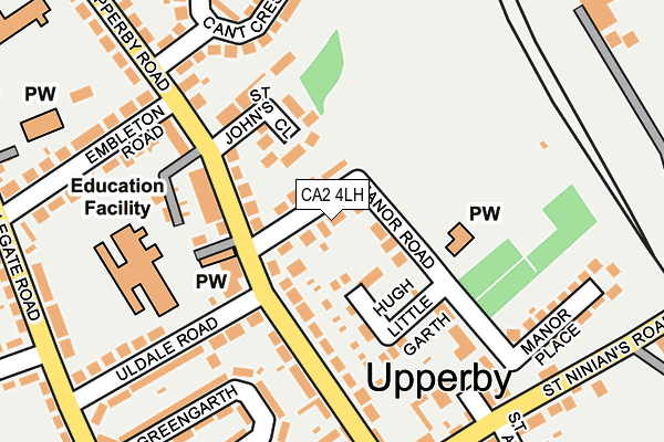 CA2 4LH map - OS OpenMap – Local (Ordnance Survey)