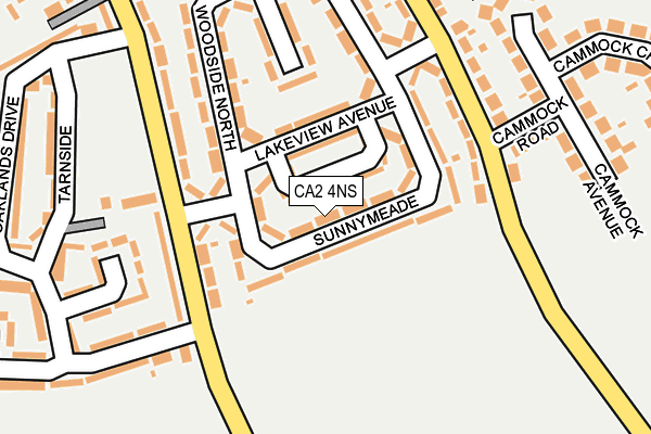 CA2 4NS map - OS OpenMap – Local (Ordnance Survey)