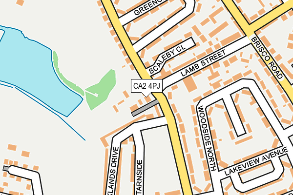 CA2 4PJ map - OS OpenMap – Local (Ordnance Survey)