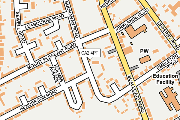 CA2 4PT map - OS OpenMap – Local (Ordnance Survey)