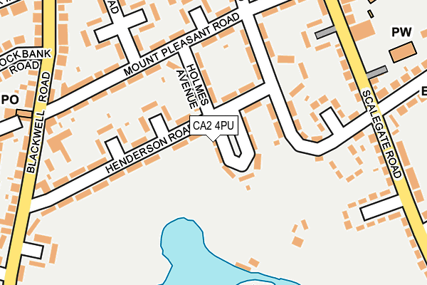CA2 4PU map - OS OpenMap – Local (Ordnance Survey)