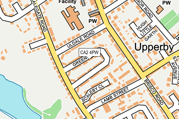 CA2 4PW map - OS OpenMap – Local (Ordnance Survey)