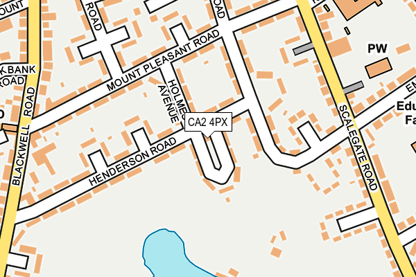 CA2 4PX map - OS OpenMap – Local (Ordnance Survey)