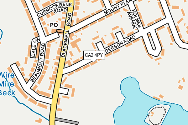 CA2 4PY map - OS OpenMap – Local (Ordnance Survey)