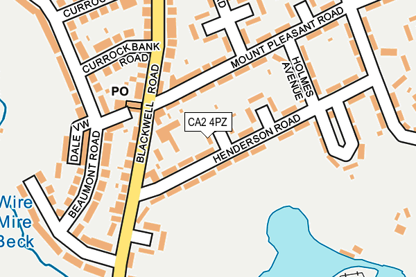 CA2 4PZ map - OS OpenMap – Local (Ordnance Survey)