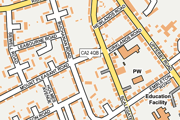 CA2 4QB map - OS OpenMap – Local (Ordnance Survey)