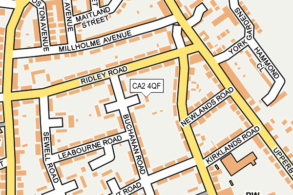 CA2 4QF map - OS OpenMap – Local (Ordnance Survey)