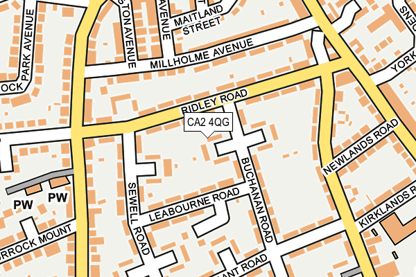 CA2 4QG map - OS OpenMap – Local (Ordnance Survey)