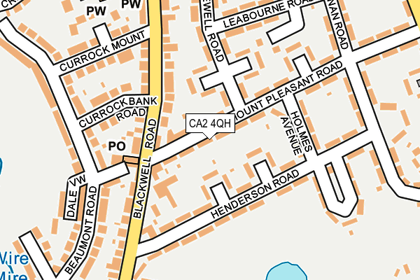 CA2 4QH map - OS OpenMap – Local (Ordnance Survey)
